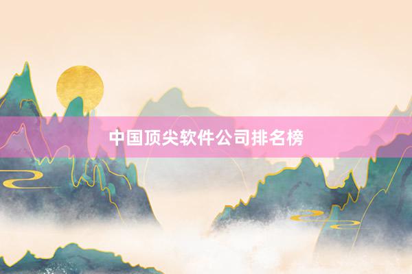 中国顶尖软件公司排名榜